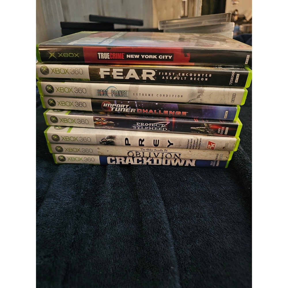 Xbox 360 & Xbox Game CASES True Crime Oblivion F.E.A.R. Prey Crackdown 8 CASES